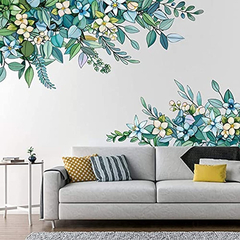 Adhesivo Mural Decorativo , Diseño De Hojas Verdes En 3d - comprar online