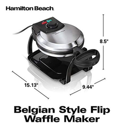 Imagen de Flip Belga Waffle Maker, De Voltear, Acero Inoxidable