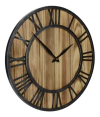 Reloj De Pared Decorativo Rústico De Metal Y Madera