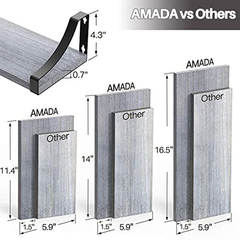 Imagen de Estantería Flotante De Madera Color Gris/3 Unidades.