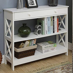 Mueble Para Tv Con Estantes De Madera Color Blanco/3 Niveles en internet