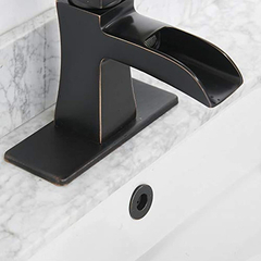 Homevacious Grifo De Baño De Bronce Aceitado Cascada Lavabo