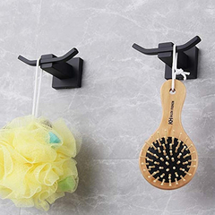 Gancho De Baño Negro Mate Para Abrigos De Acero Inoxidable - comprar online