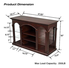 Mueble Para Tv Con Estantes De Vidrio Y Madera Color Marrón. en internet