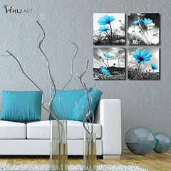 Cuadro Vasija De Flores Azul Y Blanco Pintura Abstracta en internet