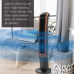 Lasko Wind Curve Ventilador De Torre Oscilante Eléctrico Con - comprar online