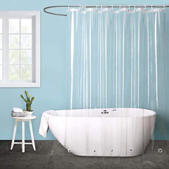 Cortinas De Baño Cortina De Ducha Transparente De 71.7x78''