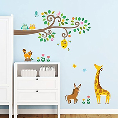 Decowall- Pegatinas Scroll Branches And Animals - comprar online