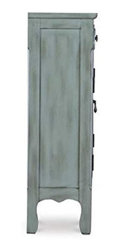 Cómoda De Madera Color Azul/beige Con 2 Puertas Y 2 Gavetas - Danielle's Store