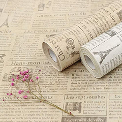 Papel Pintado Para Mostrador De Periódicos, Color Beige
