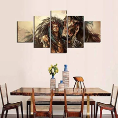 Yatsen Bridge Wolf - Pintura India Americana (5 Piezas) - comprar online
