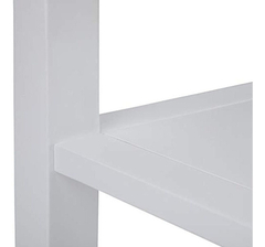 Mesa Auxiliar De Madera Color Blanco 3 Niveles De 19 In. - tienda online