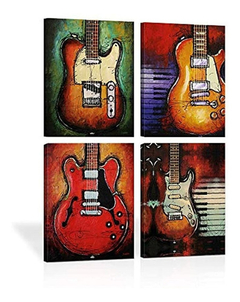 Viivei Abstracto Guitarra Lienzo Arte De Pared Impresiones