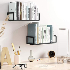 Estantería De Pared 2 Unidades De Metal Color Negro - comprar online