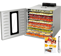 Deshidratador De Alimentos Vvinrc, 1000 W, 10 Bandejas