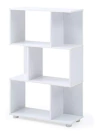 Estantería De Madera Y Metal Color Blanco De 3 Niveles.