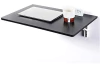 Escritorio Plegable Madera Y Metal Color Negro Y Blanco