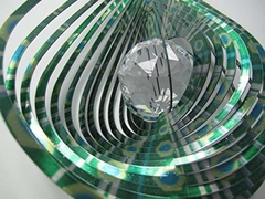 Pluma De Pavo Real Crystal Gazing Bola Metal Recubierto - tienda online