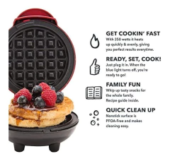 La Minimáquina Para Hacer Wafles Individuales, Paninis - Danielle's Store