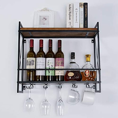 Estantería Multiusos De Metal Y Madera Color Negro/2 Niveles - comprar online