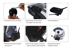 Intercomunicador P/ Casco Motocicleta, Vnetphone, Bluetooth - tienda online