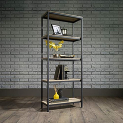 Estantería De Metal Y Madera, Color Marrón-negro, 5 Niveles en internet
