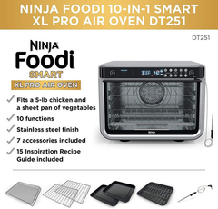 Horno Tostador Digital Ninja Dt251, 10 In1 Con Termómetro - comprar online