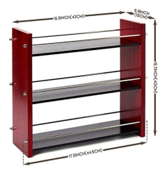 Estantería Multiusos De Madera Color Rojo De 3 Niveles. en internet