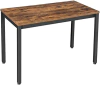 Escritorio De Metal Negro Y Madera Color Marrón De 47.2 In.