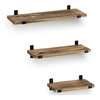 Estantería Flotante De Madera Color Marrón 3 Unidades