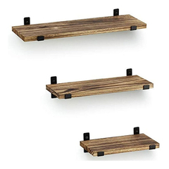 Estantería Flotante De Madera Color Marrón 3 Unidades