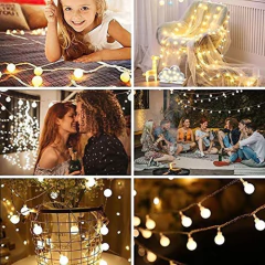 Guirnalda De Luces Led De 32.8 Ft Con Forma De Bola De Luces - tienda online