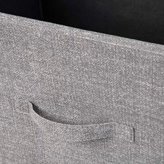 Imagen de Cómoda De Metal Blanco Con 4 Cajones De Tela Color Gris.