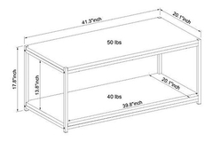 Imagen de Mesa De Centro De Madera Y Metal Color Marrón 2 Niveles.