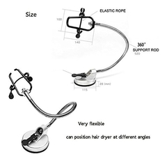 Imagen de Secador De Pelo Soporte, Acero Rotación De 360 grados