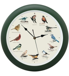 Reloj De Pared Original Para Pájaros Cantores 13 En Verde