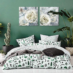 Lienzo Decorativo Para Pared Con Diseño De Rosas Cuadrosón - tienda online