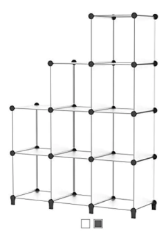 Estantería Modular Multiusos De Polipropileno Transparente.