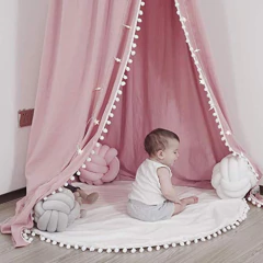 Mosquitera Colgante Para Cuna De Bebé, Diseño De Pompón, Col en internet