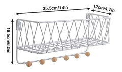 Estantería Flotante Multiusos De Hierro Color Plateado. - comprar online