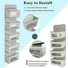 Zapateros Organizador Para Colgar Sobre La Puerta, 5 Grandes - Danielle's Store