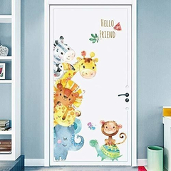 Animales De Dibujos Animados Pegatinas De Pared Diy Niños