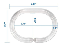 Ganchos Para Cortina De Ducha De Plástico 24 Unidades