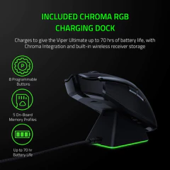 Imagen de Ratón Inalámbrico Razer Viper Ultimate Hyperspeed Con Base