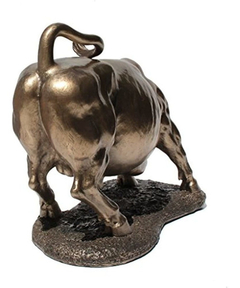 Imagen de Pulgadas Figura Réplica Wall Street Bull Hued Bronce Pulido