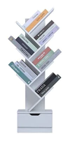 Estantería De Madera Para Libros De 7 Niveles, Color Blanco