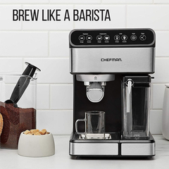 Máquina De Espresso Chefman 6 En 1, Potente Bomba De 15 Bar, - tienda online