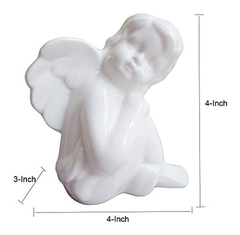 Figura Decorativa De Ángel Con Alas De Querubín De Porcelana - Danielle's Store