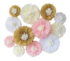 Mybbshower - Flores De Papel Para Cuarto De Bebé