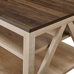 Imagen de Mesa De Centro Rectangular De Madera Color Blanco De 48 In.